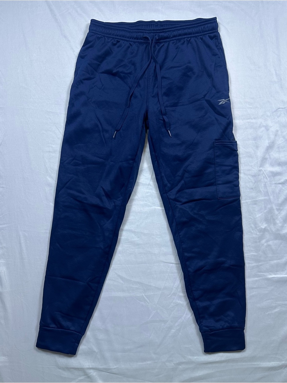 Reebok Navy Blue/Dark Gray Joggers w/ Drawstring & Extra Pocket Men's S